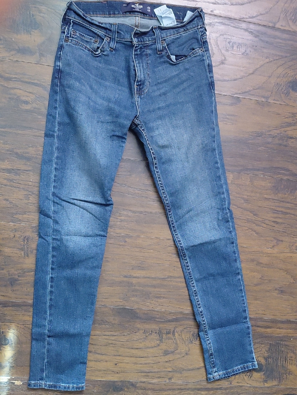 Hollister Men's Skinny Jeans - Faded Blue Wash